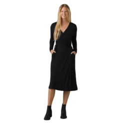 PrAna Foundation Long Sleeve Wrap Dress - Women's